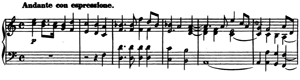 Andante con espressione  opus 8 no 2 A Minor by Fanny Mendelssohn-Hensel piano sheet music