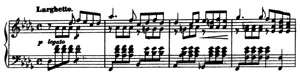 Lied (Lenau), Larghetto  opus 8 no 3 D-flat Major by Fanny Mendelssohn-Hensel piano sheet music