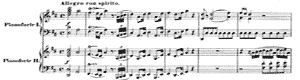 Sonata for two pianos  K 448 D Major by Wolfgang Amad�us Mozart piano sheet music