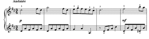 Andante  D Major by Wolfgang Amad�us Mozart piano sheet music