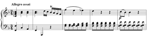 piano sheet music of Sonata