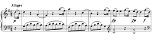 piano sheet music of Sonata