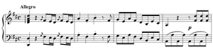piano sheet music of Sonata