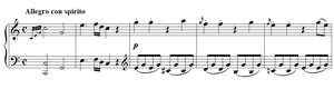 piano sheet music of Sonata