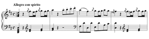piano sheet music of Sonata