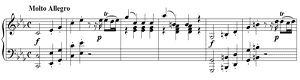 piano sheet music of Sonata
