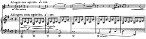 piano sheet music of Sonata for Piano and Violin