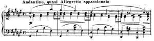 Passionate Impromptu - First Version  F-sharp Major by Modest Petrovich Mussorgsky piano sheet music