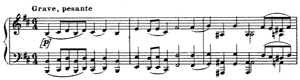 Intermezzo in the Classic Manner - First Version  B Minor by Modest Petrovich Mussorgsky piano sheet music