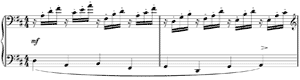 piano sheet music of Canon in D (arr. by Liapunov)