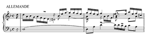 French Suite  no 1 D Minor by Johann Sebastian Bach piano sheet music
