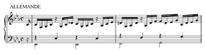 French Suite  no 4 E-flat Major by Johann Sebastian Bach piano sheet music
