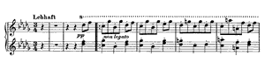 Waltz - For Four Hands  opus 52 no 18 D-flat Major by Johannes Brahms piano sheet music