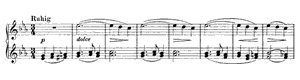 Waltz - For Four Hands  opus 65 no 8 E-flat Major by Johannes Brahms piano sheet music