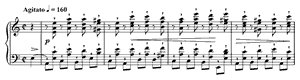 Etude  opus 25 no 4 A Minor by Fr�d�ric Chopin piano sheet music
