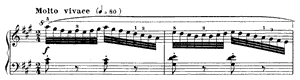 Study  opus 849 no 14 A Major by Carl Czerny piano sheet music