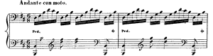 Andante con moto  opus 2 no 2 B Minor by Fanny Mendelssohn-Hensel piano sheet music