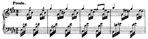 Wanderlied, Presto  opus 8 no 4 E Major by Fanny Mendelssohn-Hensel piano sheet music