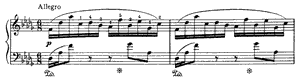 Impromptu  opus 54 no 1 D-flat Major by Alexander Glazounov piano sheet music