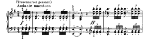 Funeral March  opus 62 no 3 E Minor by Felix Mendelssohn piano sheet music