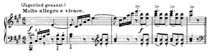 Hunting Song by Felix Mendelssohn Hunting Song opus 19 no 3 A Major by Felix Mendelssohn piano sheet music