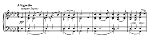piano sheet music of Impromptu