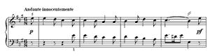 Innocence  no 17 A Major by Daniel Gottlob T�rk piano sheet music