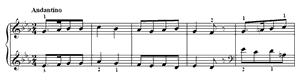 Folk-tune  no 20 E-flat Major by Daniel Gottlob T�rk piano sheet music