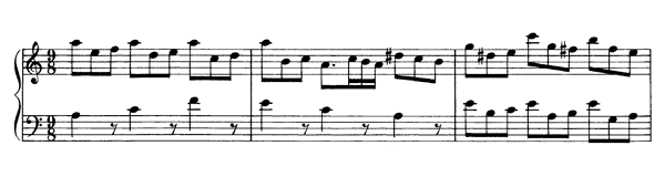 Small Prelude BWV 942    in A Minor by Bach piano sheet music
