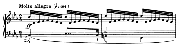 Study Op. 299 No. 21  in C Minor by Czerny piano sheet music