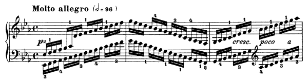 Study Op. 299 No. 25  in E-flat Major by Czerny piano sheet music