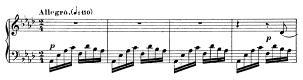 Impromptu 3 Op. 34  in A-flat Major by Fauré piano sheet music