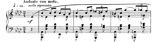 Nocturne 3 Op. 33 No. 3  in A-flat Major by Fauré piano sheet music