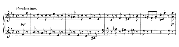 Scherzo   in B Minor by Mendelssohn piano sheet music