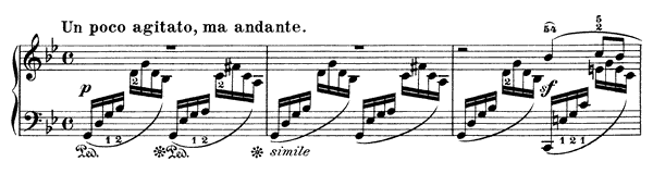 Un poco agitato, ma andante (The Sighing Wind) Op. 102 No. 4  in G Minor by Mendelssohn piano sheet music