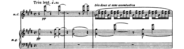 La Vallée des Cloches   by Ravel piano sheet music