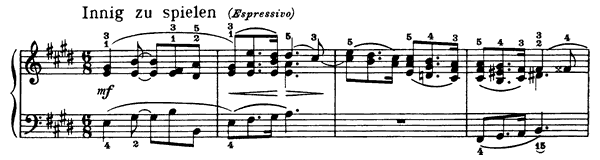 15. Spring Song Op. 68 No. 15  in E Major by Schumann piano sheet music