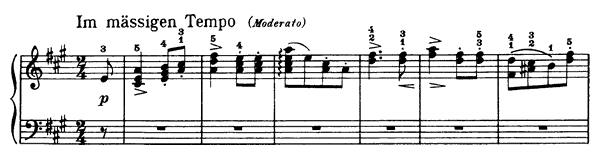 20. Rustic Song Op. 68 No. 20  in A Major by Schumann piano sheet music
