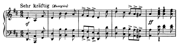 31. Battle  Song Op. 68 No. 31  in D Major by Schumann piano sheet music