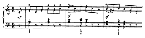 8. The Wild Horseman Op. 68 No. 8  in F Major by Schumann piano sheet music