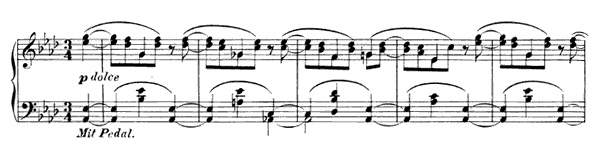 Waltz Op. 124 No. 15  in A-flat Major by Schumann piano sheet music