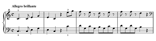 In Octaves   in C Major by Türk piano sheet music
