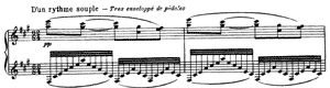 piano sheet music of Une Barque sur l'oc�an