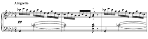 piano sheet music of Impromptu
