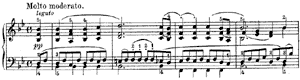 piano sheet music of Sonata (D 960)