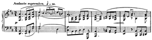 Andante espressivo  opus 15 no 3 D-Major by Clara Wieck Schumann piano sheet music