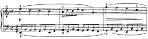 piano sheet music of Melody