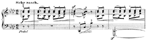 Aufschwung  opus 12 no 2 B-flat Minor by Robert Schumann piano sheet music