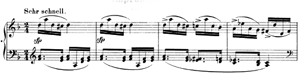 Impromptu  opus 124 no 1 D Minor by Robert Schumann piano sheet music