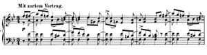 Impromptu  opus 124 no 9 B-flat Major by Robert Schumann piano sheet music